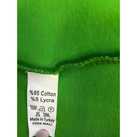 Vintage Y2K Neon Green Cutout Cotton Top Punk Retro Dopamine Size 2 Angie - Picture 6 of 10